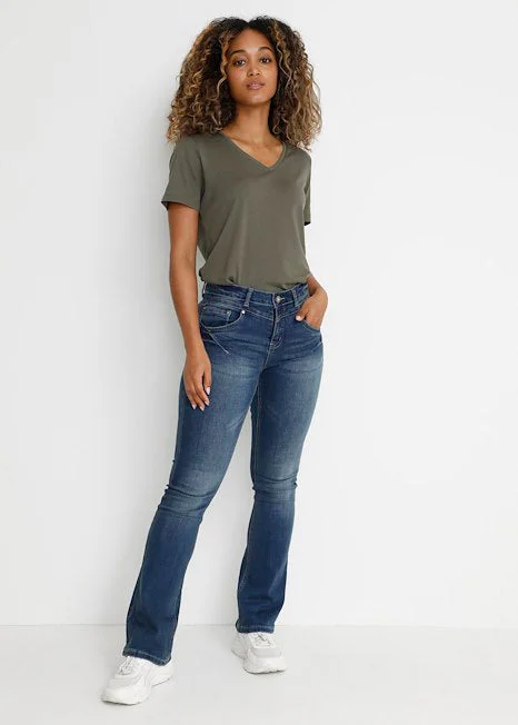 Amalie Bootcut Jeans in Dark Rinse Denim