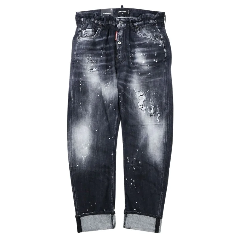 Dsquared2 Big Brother Jean Black Ripped Wash Jeans 