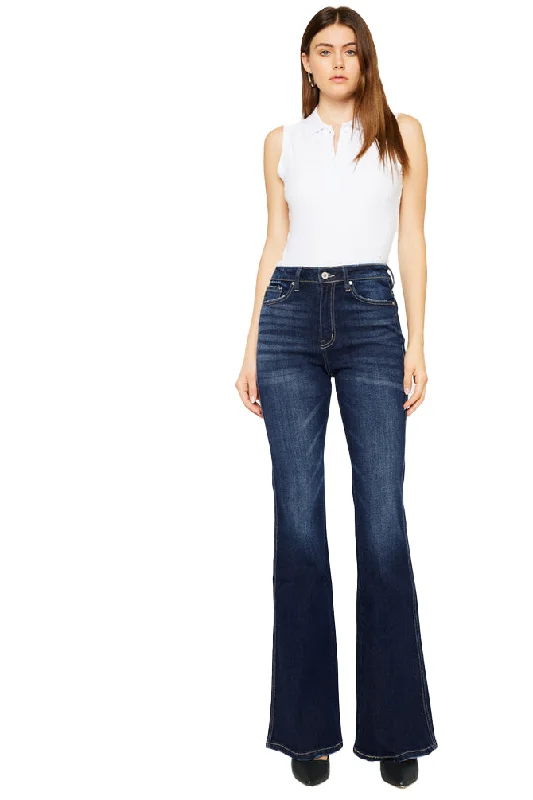 Kancan - Women's Mid Rise Flare Hem Jeans - KC7348