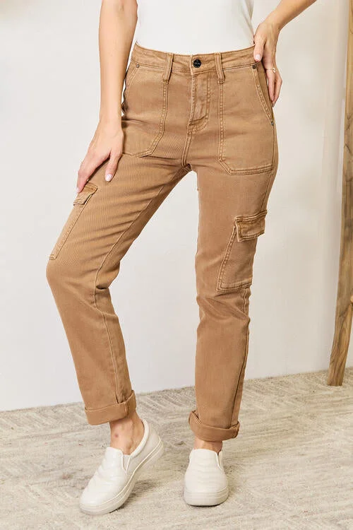 Risen High Waist Straight Jeans