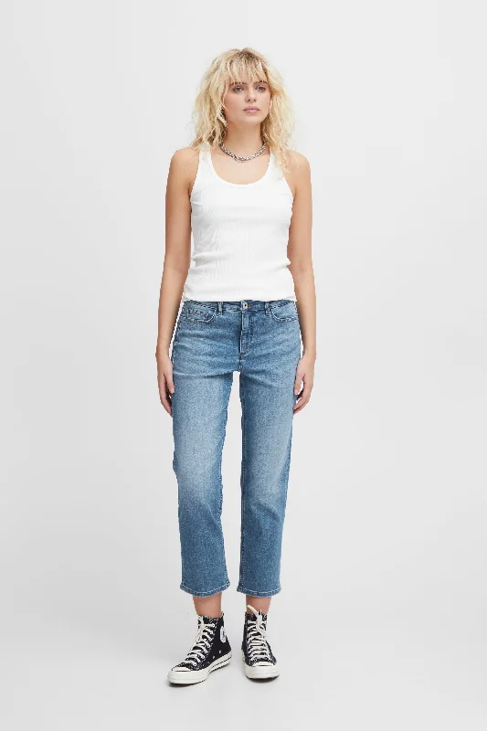 IGGY STRAIGHT LEG CROPPED JEANS (LIGHT BLUE)