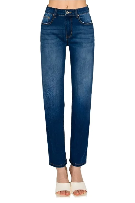 Wax Jean - Basic Straight Leg Jeans - 90365