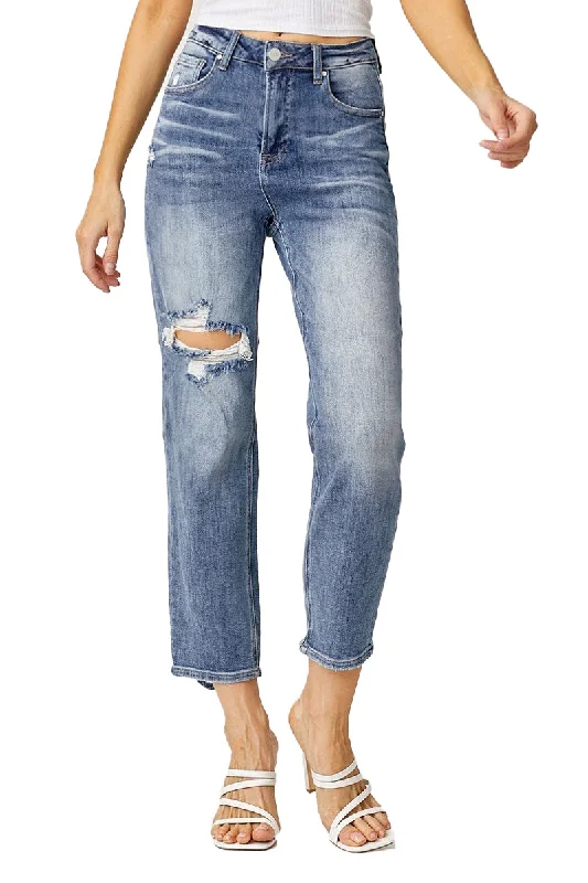 Risen Jeans - High Waist Straight Jeans - RDP5099