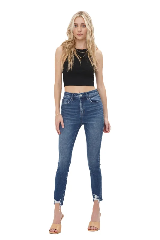 Mica Denim - Barsac High Rise Crop Skinny Jeans - MDP-S166