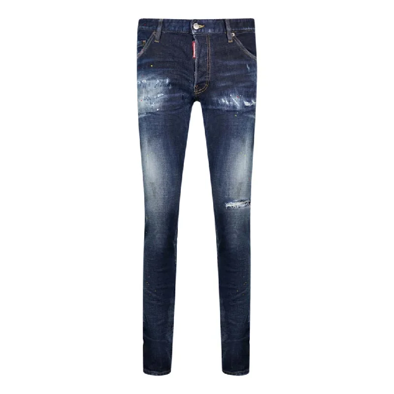 DSQUARED2 Frayed Paint Splash Cool Guy Jeans