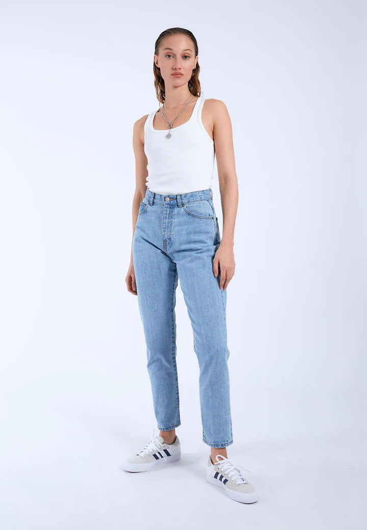 Nora Empress High Waisted Mom Jeans (Light Blue)