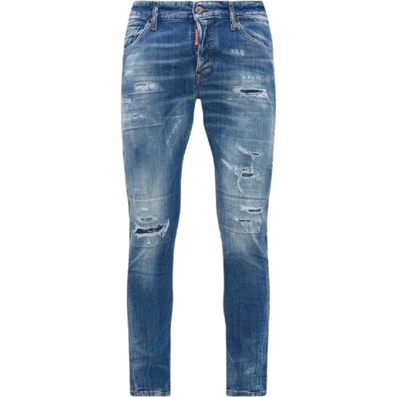 Dsquared2 Sexy Twist Jean Blue Reinforced Ripped Jeans