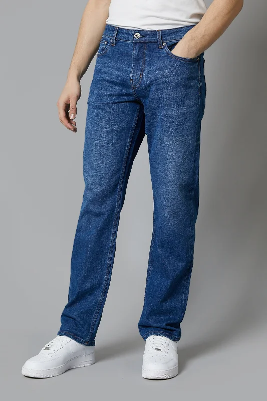 Montana Loose Fit Jeans In Mid Blue