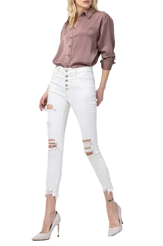 Flying Monkey - Exhilaration - High Rise Button Up Skinny Jeans - F4760