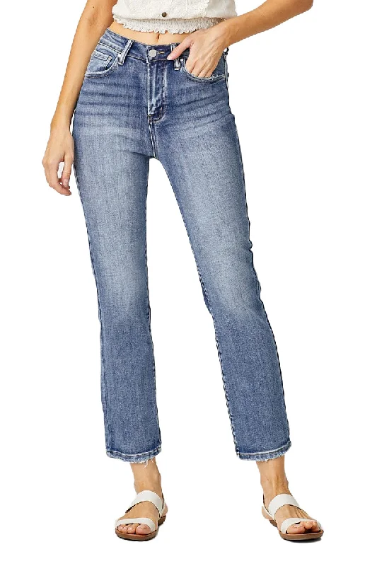 Risen Jeans - High Rise Crop Straight Jeans - RDP5250