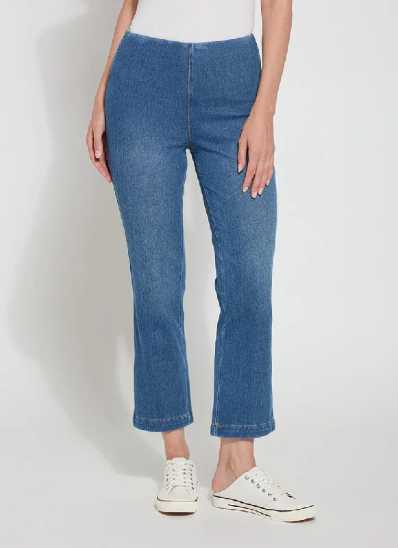 Ankle Grazer Boot Cut Jeans - Mid Wash