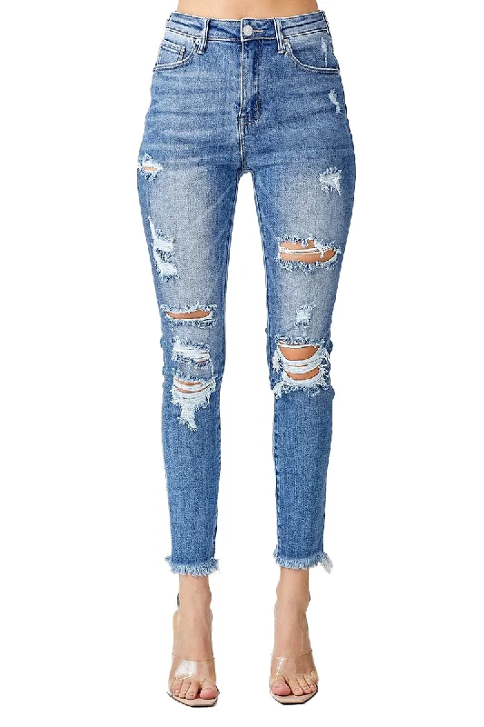 Risen Jeans - High Rise Distressed Skiinny - RDP1276