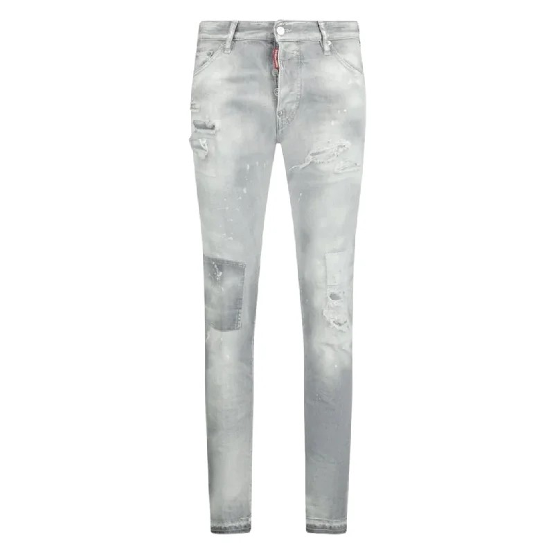 Dsquared2 Grey Paint Splash Cool Guy Cropped Jeans