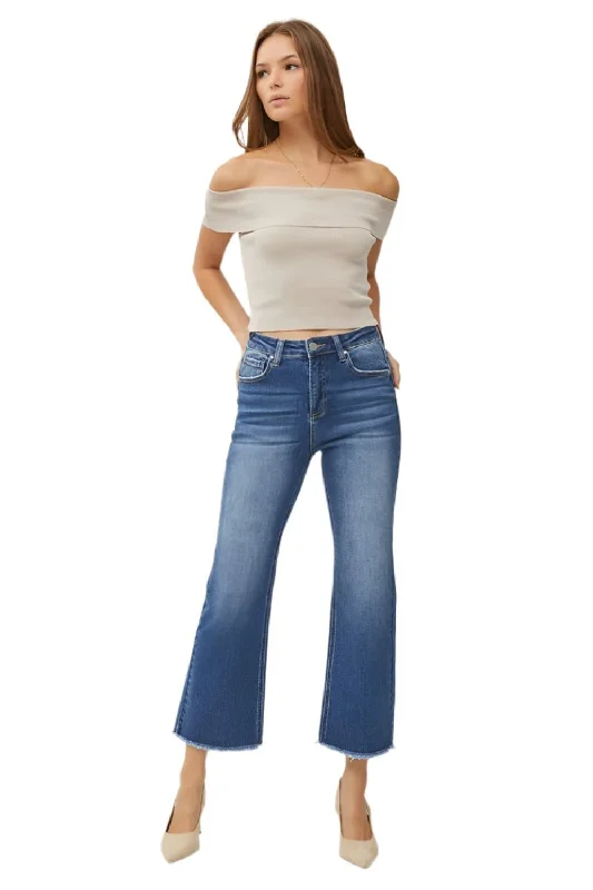 Risen jeans - High Risen Ankle Wide Straight Jeans - RDP5572