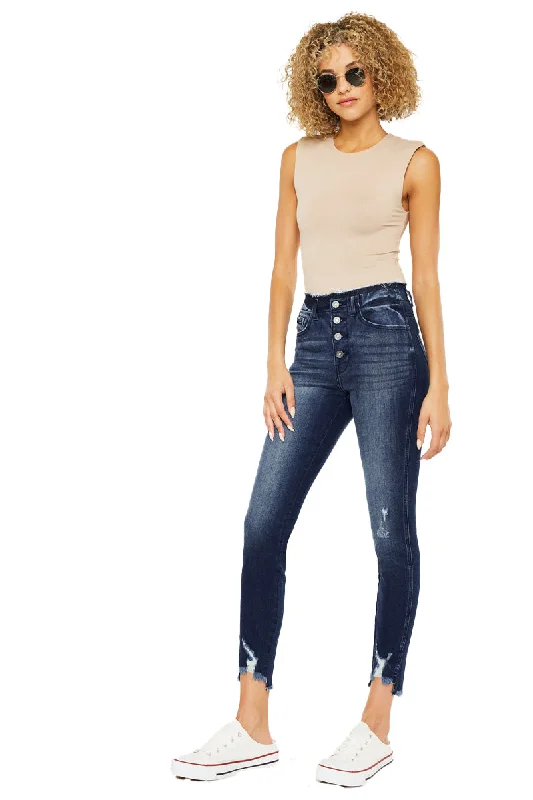 Kancan - Women's High Rise Ankle Skinny Jeans - kc8433 ST