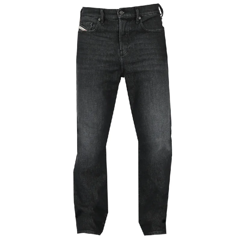 Diesel D-Viker Washed Denim Black Jeans