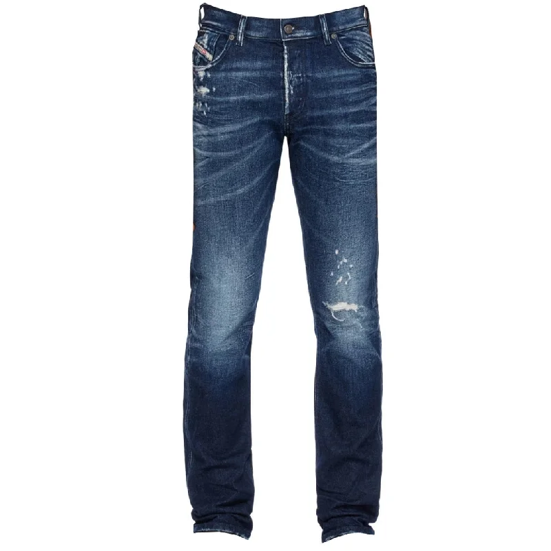 Diesel D-Sark Dark Blue Desroyed Deinforced Jeans