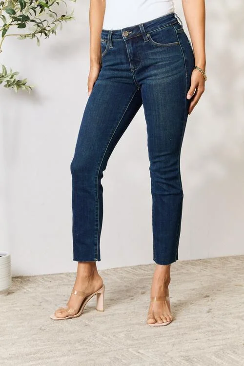 Liliana Raw Hem Straight Jeans