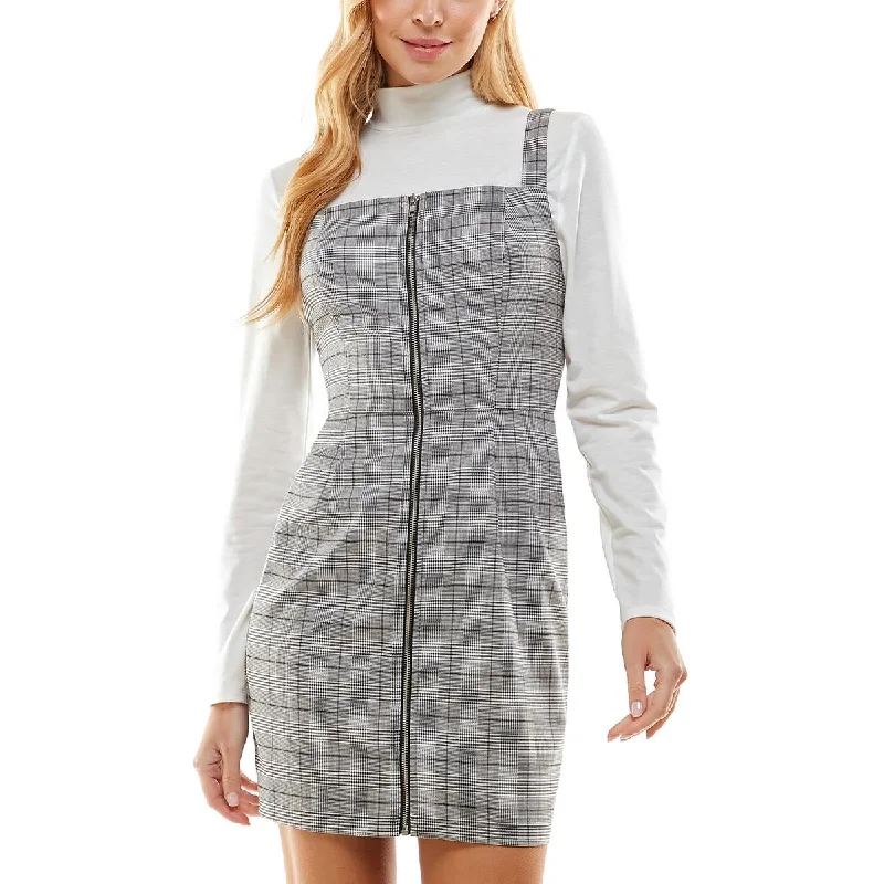 Kingston Grey Womens Juniors 2PC Plaid Mini Dress