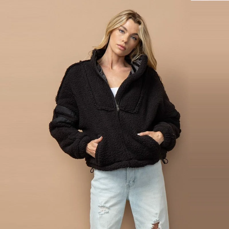 Sherpa Half Zip Sweatshirt