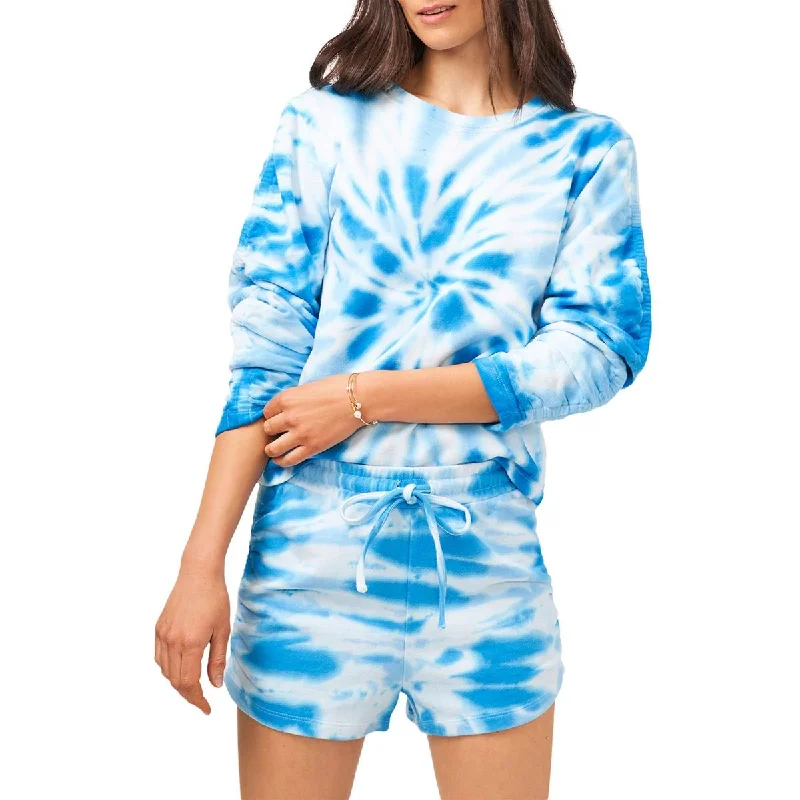 1.State Womens Cropped Tie-Dye Sweatshirt, Crew