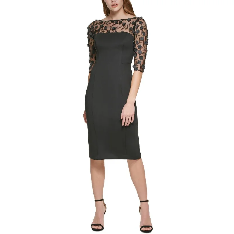 Eliza J Womens Lace Short Sheath Dress