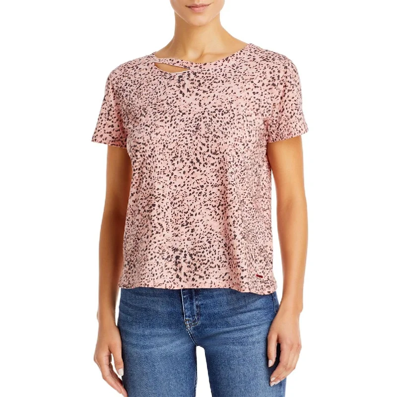 n:PHILANTHROPY Womens Harlow Printed Distressed T-Shirt