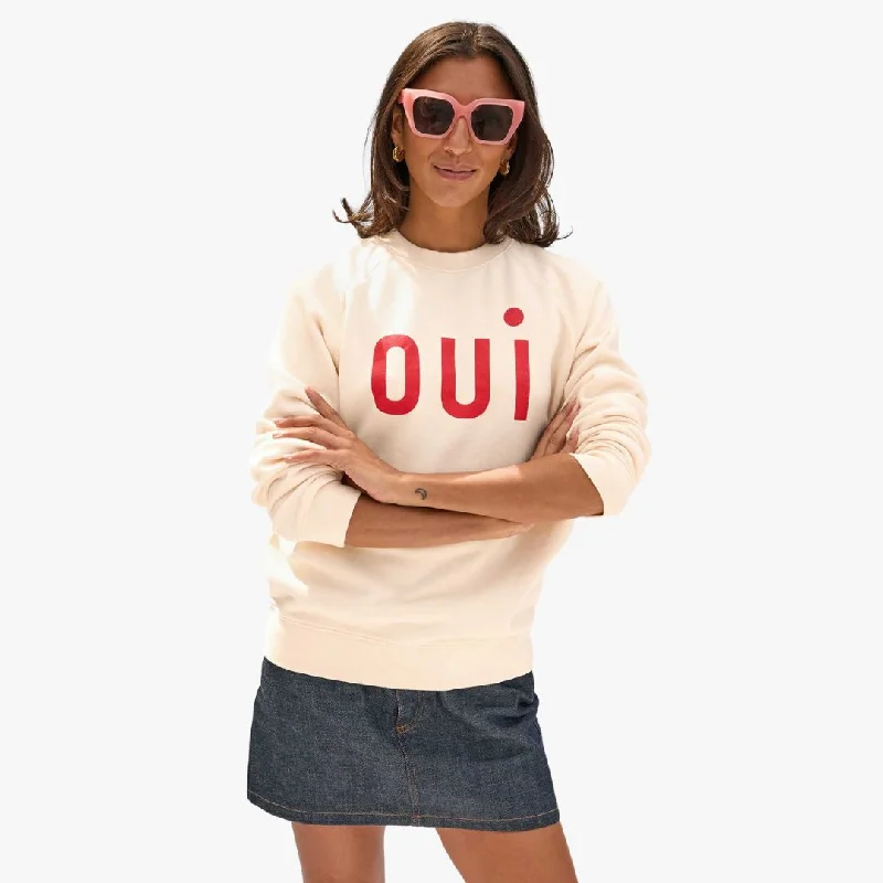 "Oui" Sweatshirt (Cream)