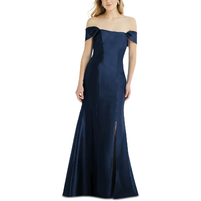 Alfred Sung Womens Taffeta Sleeveless Evening Dress