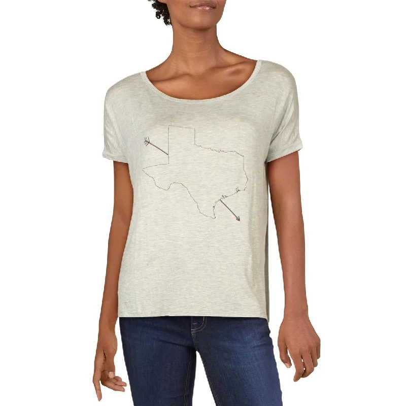 Rossmore Womens Lone Star Heathered Swing Graphic T-Shirt