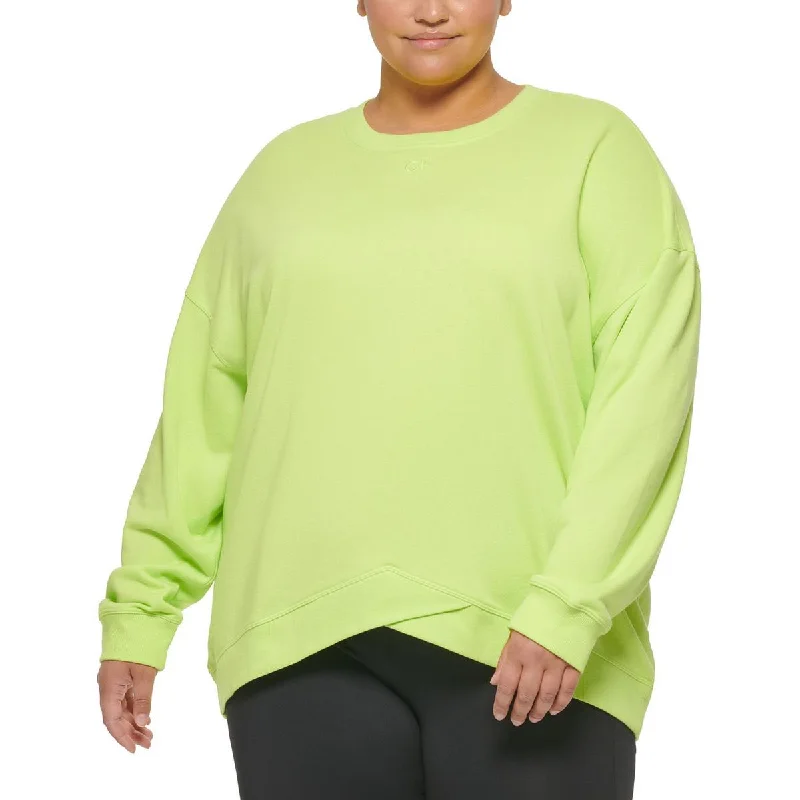 Calvin Klein Performance Womens Plus Terry Cozy Sweatshirt