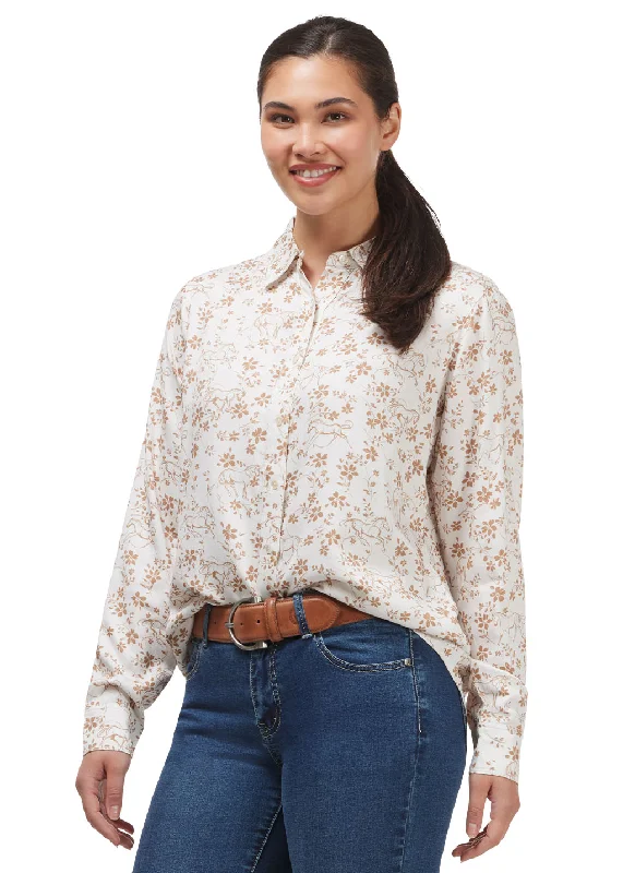 Horse Floral Button Up Shirt