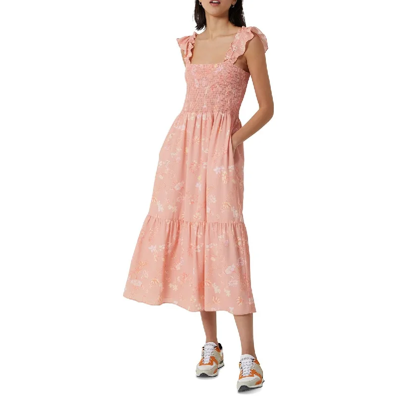 French Connection Womens Diana Verona Floral Print Mid-Calf Maxi Dress