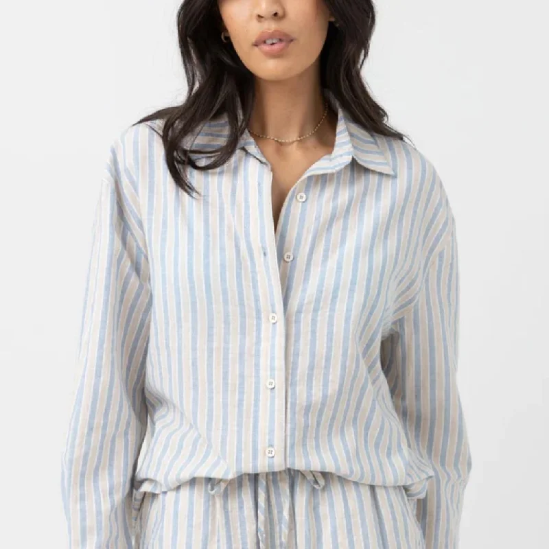 Amore Stripe Oversized Shirt (Blue Stripe)