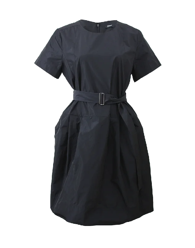 Belted Dress With Pockets