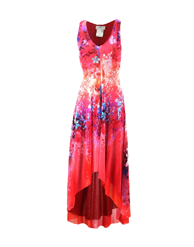 V-Neck Floral Maxi Dress