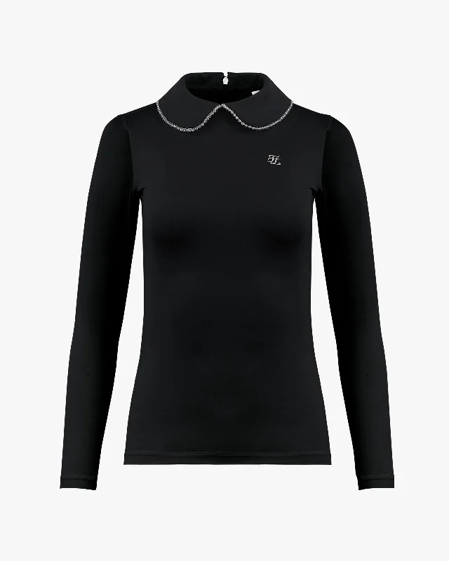 Crystal Collar Cooling T-shirt - Black