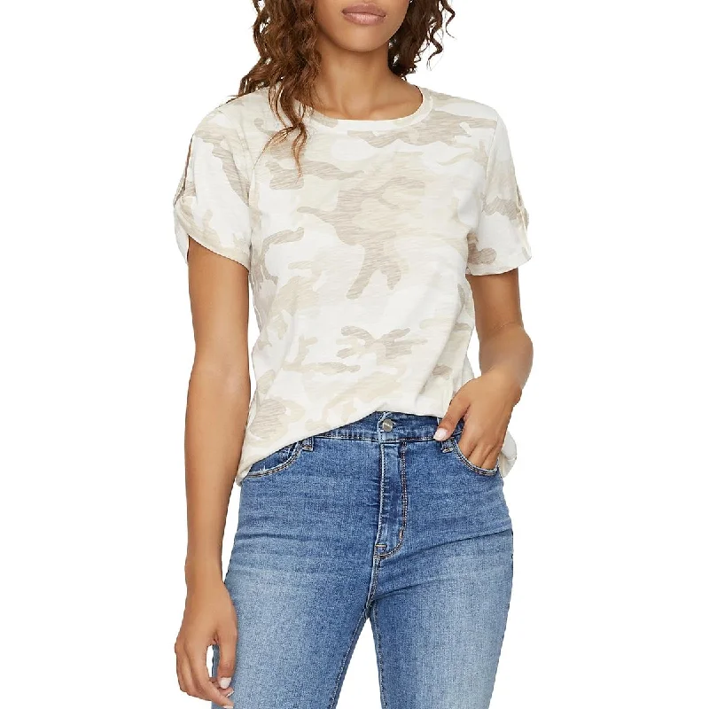 Sanctuary Womens Crew Neck Sheer T-Shirt