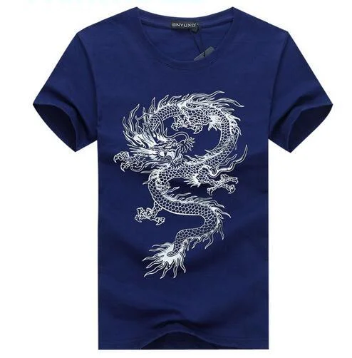 Hot Sale Summer Fashion Novelty Dragon Printing Tattoo T-Shirts for Men