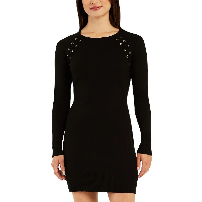 BCX Womens Juniors Grommet Mini Sweaterdress