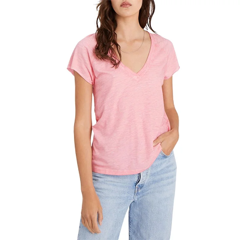 Sanctuary Womens Lou V-Neck Heathered T-Shirt