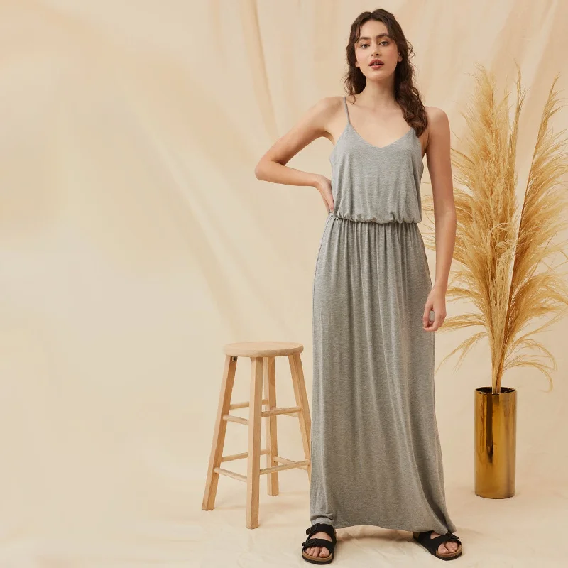 Tank Maxi Dress (Light Grey)