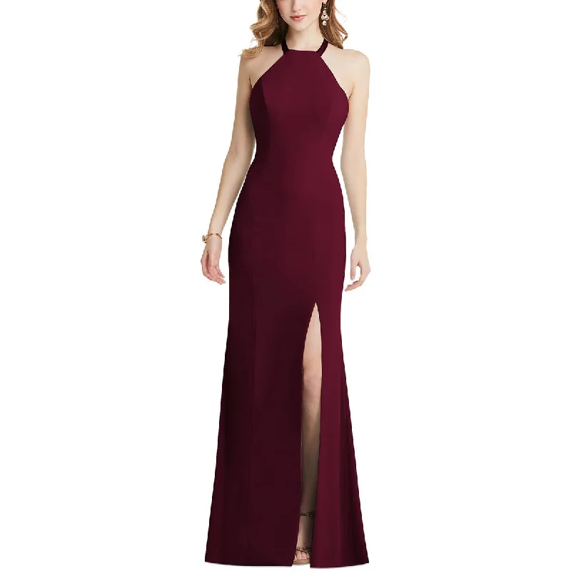 After Six Womens Halter Long Evening Dress