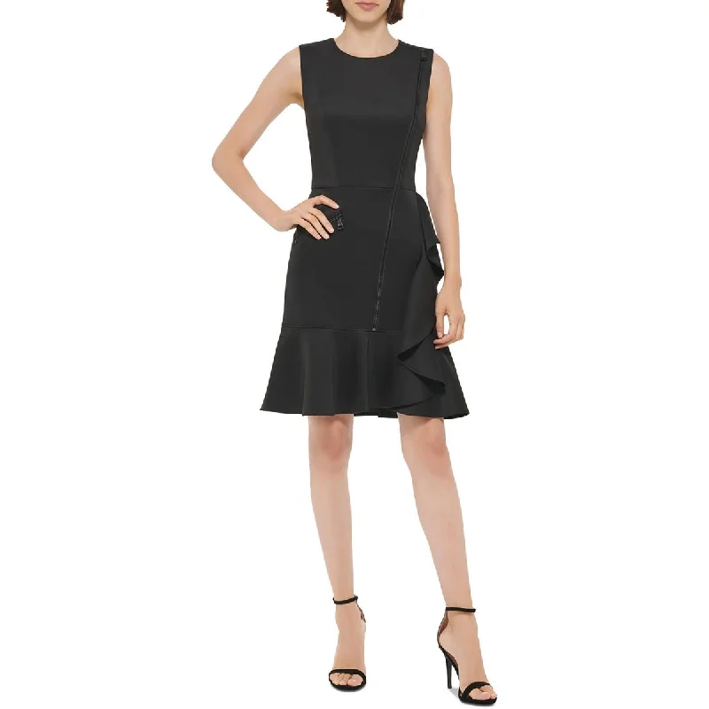 DKNY Womens Knit Sleeveless Fit & Flare Dress