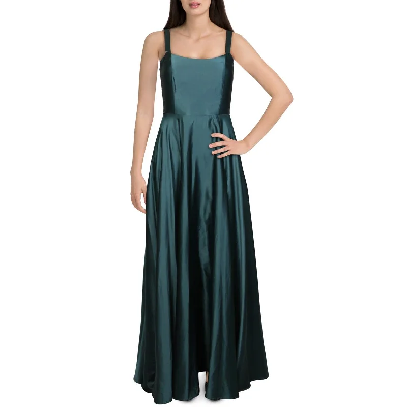 B. Darlin Womens Juniors Satin Sleeveless Evening Dress