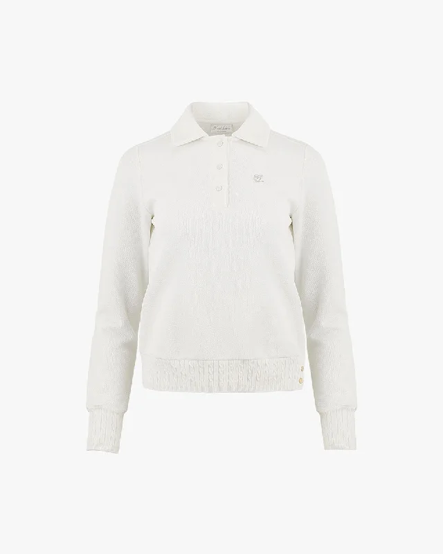 Sweater Layered Collar T -shirt - Ivory