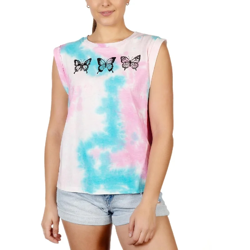 Rebellious One Womens Juniors Tie Dye Cotton T-Shirt