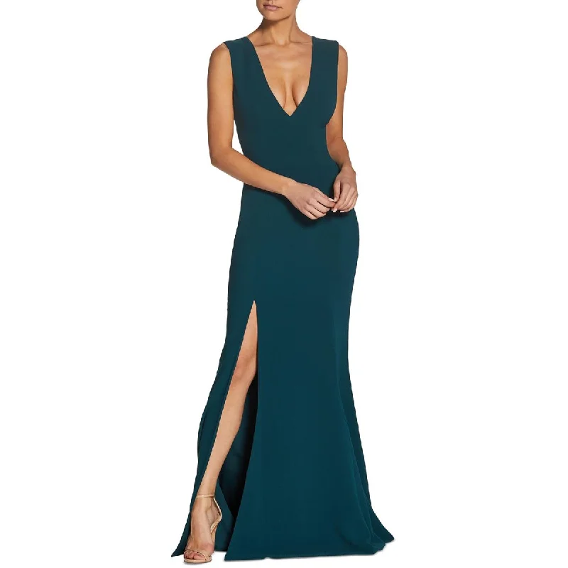 Dress The Population Womens Sandra V-Neck Sleeveless Evening Dress