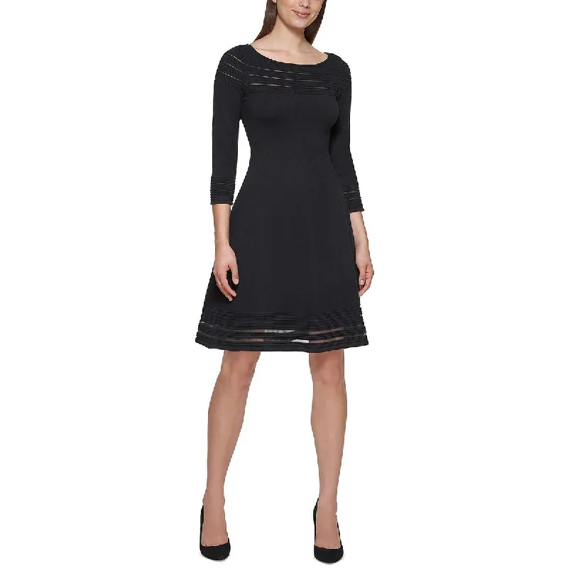 Jessica Howard Womens Petites Illusion Mini Sweaterdress