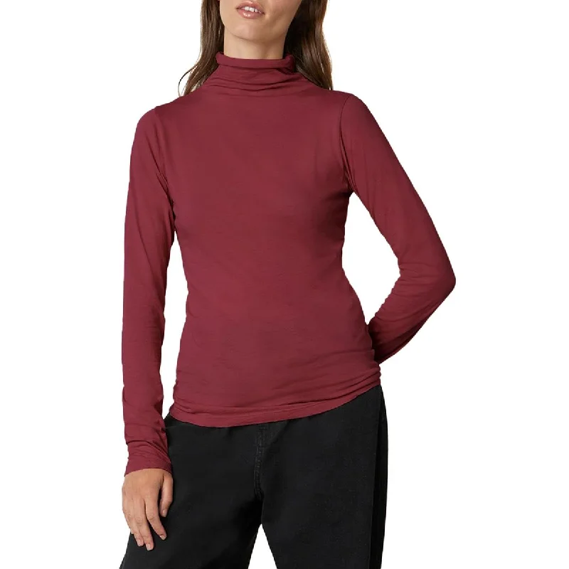 VELVET BY GRAHAM & SPENCER Womens Mock Neck Knit T-Shirt